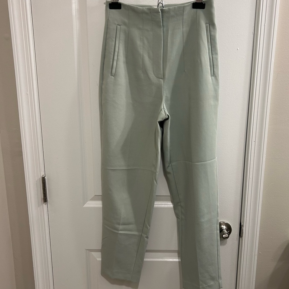 Zara High Waisted Trousers Ankle Length
